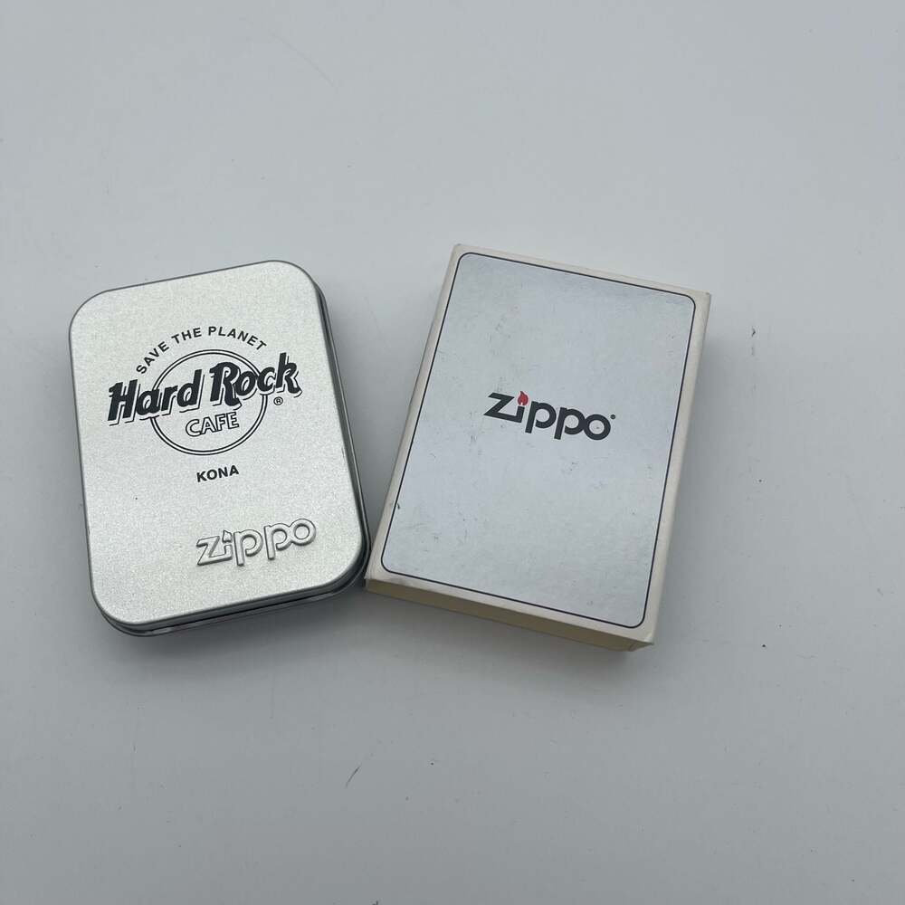 Vintage Hard Rock Cafe Kona 'Save the Planet' Zippo Lighter in Original‎ Tin